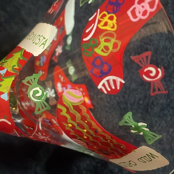 Lolita- Hand Painted Martini glass “Stocking Stuffer-Tini” Retired Holiday Gift - Picture 11 of 15